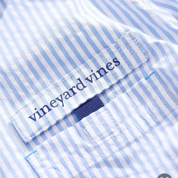 Vineyard Vines Blue Striped Swim Coverup - Picture 12 of 12